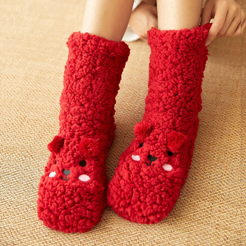Cozy Kawaii Bear Fleece Socks