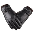 Winter-Ready Men's Leather Touchscreen Gloves