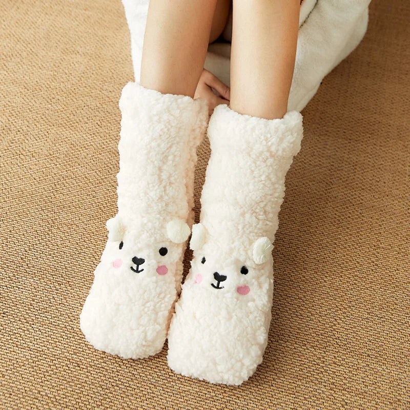 Cozy Kawaii Bear Fleece Socks