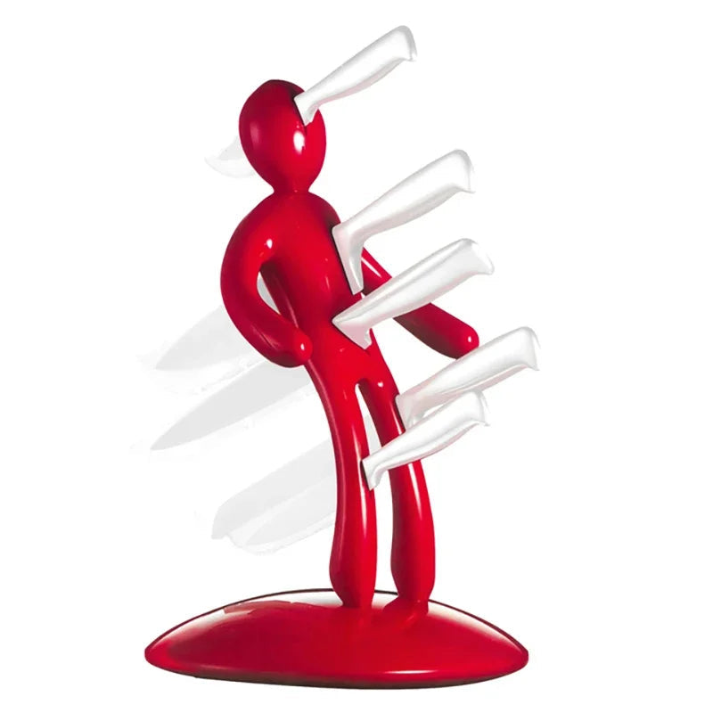 Humanoid-Inspired Kitchen Knife Holder Set